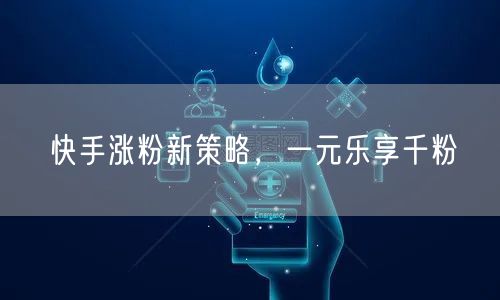 快手涨粉新策略，一元乐享千粉