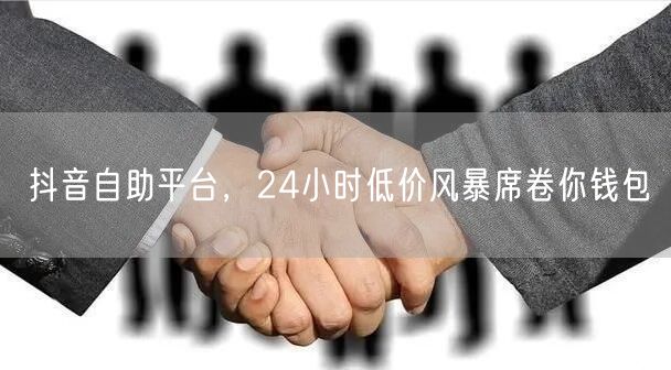 抖音自助平台，24小时低价风暴席卷你钱包