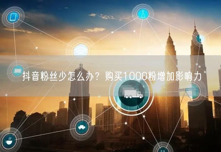抖音粉丝少怎么办？购买1000粉增加影响力