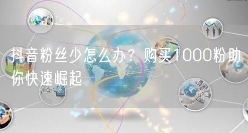 抖音粉丝少怎么办？购买1000粉助你快速崛起