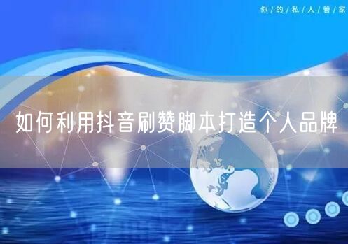如何利用抖音刷赞脚本打造个人品牌