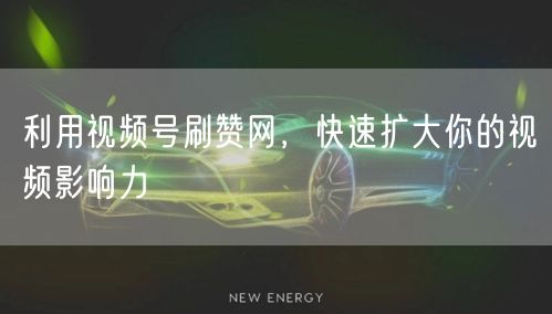 利用视频号刷赞网，快速扩大你的视频影响力