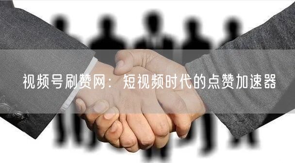 视频号刷赞网：短视频时代的点赞加速器