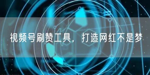 视频号刷赞工具，打造网红不是梦