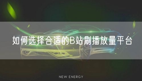 如何选择合适的B站刷播放量平台