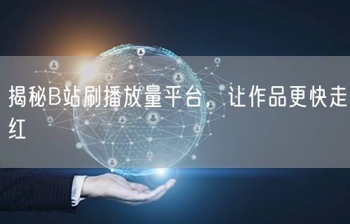 揭秘B站刷播放量平台，让作品更快走红