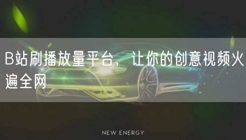 B站刷播放量平台，让你的创意视频火遍全网