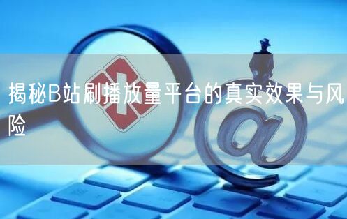 揭秘B站刷播放量平台的真实效果与风险