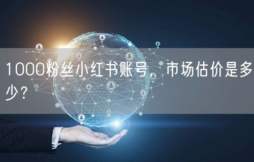 1000粉丝小红书账号，市场估价是多少？