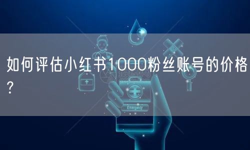 如何评估小红书1000粉丝账号的价格？