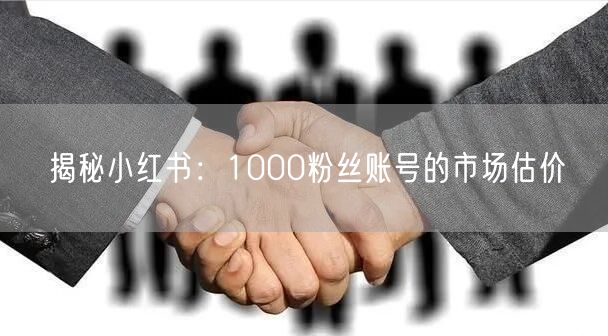 揭秘小红书：1000粉丝账号的市场估价