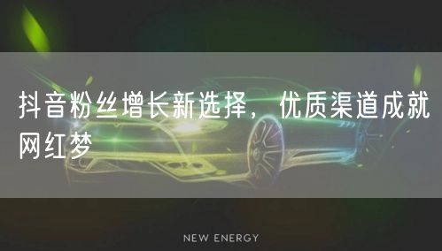 抖音粉丝增长新选择，优质渠道成就网红梦