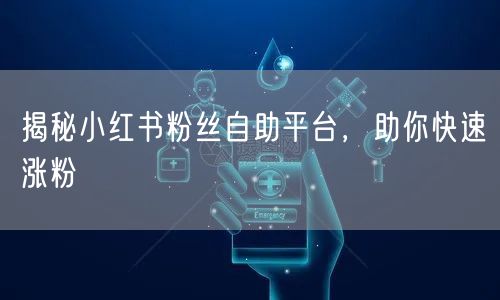 揭秘小红书粉丝自助平台，助你快速涨粉